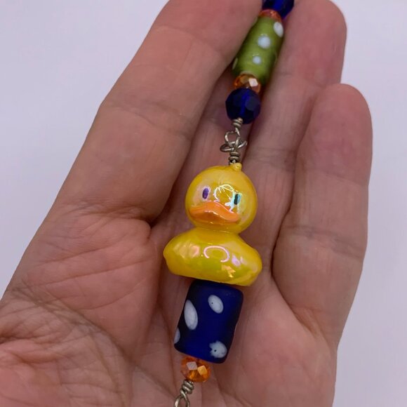 Cat In Rain Duck Car Rearview Mirror Suncatcher Prism Charm Gift Handmade CC110 - Picture 5 of 6